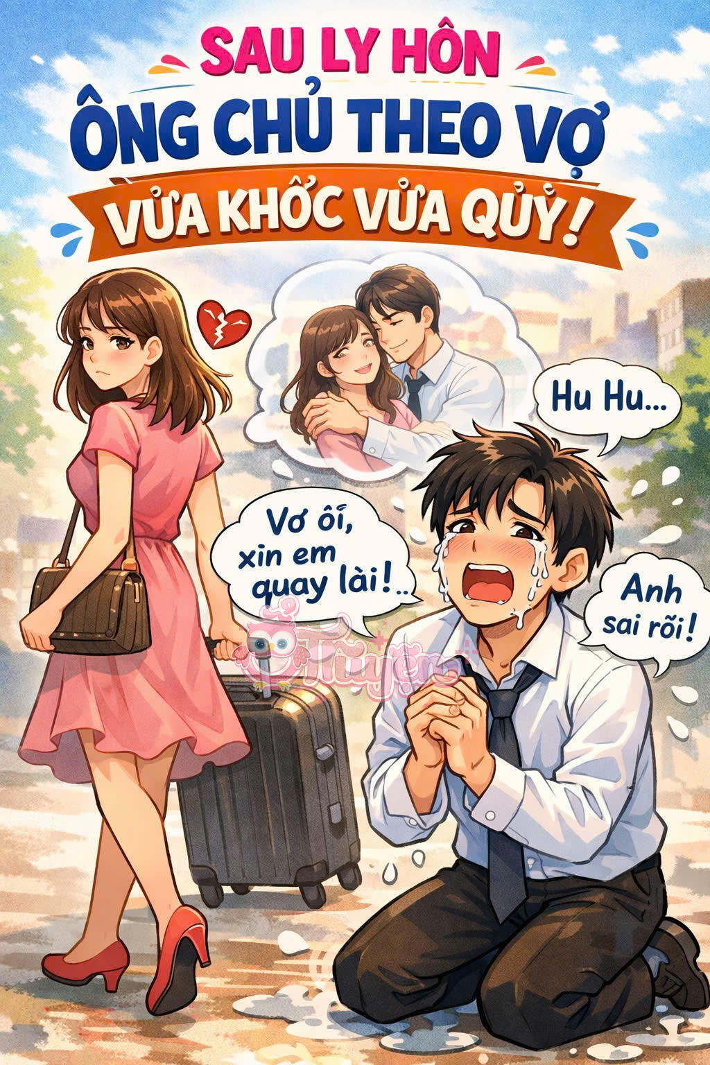 SAU LY HÔN, ÔNG CHỦ THEO VỢ VỪA KHÓC VỪA QUỲ