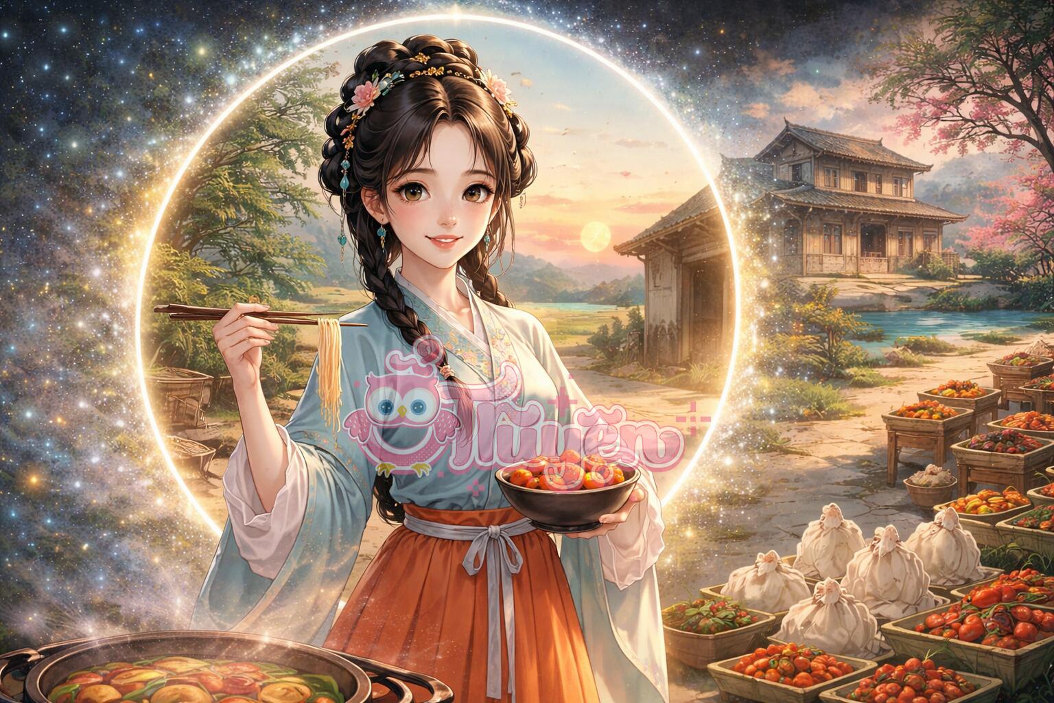 Quán Ăn Vặt Thông Với Thời Cổ Đại, Tôi Bán Đồ Ăn Chế Biến Sẵn Mà Phát Tài